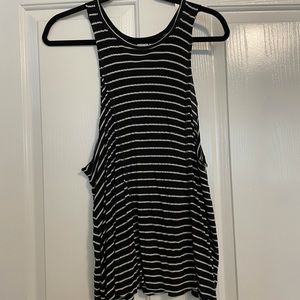 Black and White striped tank top